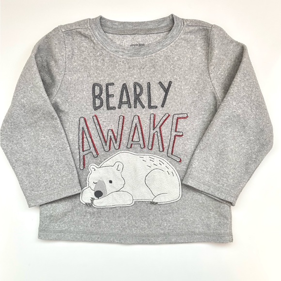 Simple Joys. 2T Fleece Pajama Set - Polar Bear - Picture 4 of 5